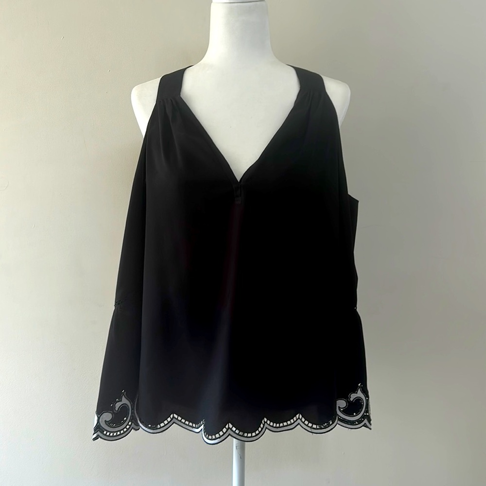 RAMY BROOK top with embroidery detail
